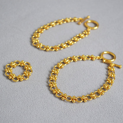 WT-B564 Wholesales WKT New Hand Make Brass Stick Chain with Gold Electroplated Women Fashion Clasp Statment Chain Bracelet