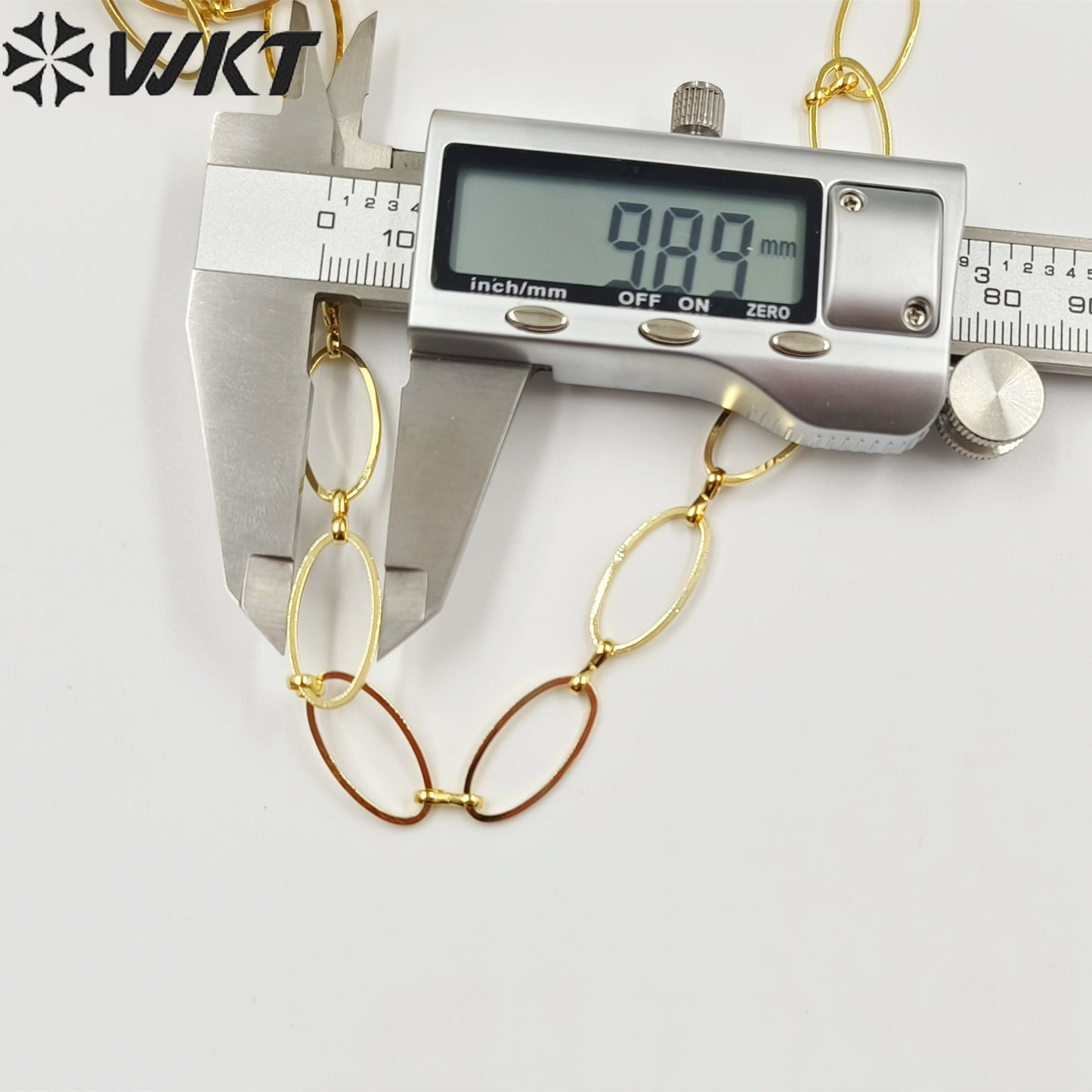 WT-BC193 Newest Fashion 18k Real Gold Plated Brass Chain Sell by Meters Oval Shape Handmade Yellow Brass Big Metal Chain