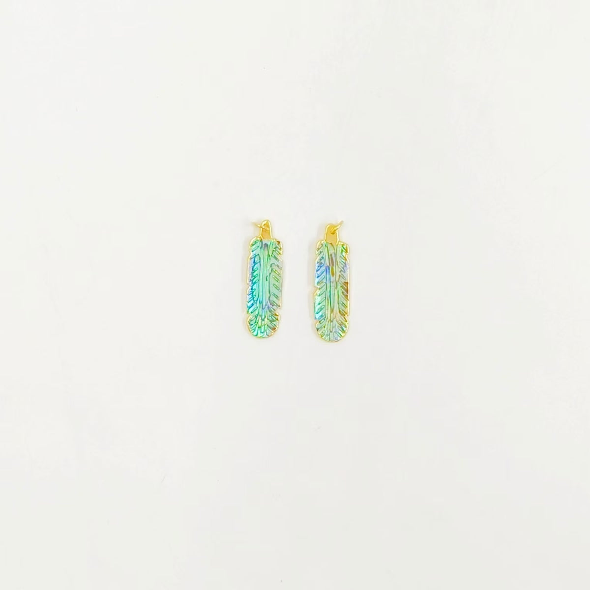 WT-P1242 WKT Wholesale New Coming Fashion Abalone Shell Pendant Feather Shape Gorgeous Shell Pendant