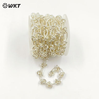 WT-BC236 Wholesale Hot Style Stylish 18K Gold Plated Natural Brass Clasp Chain Can Be Made Bracelet Necklace Jewelry Accessories