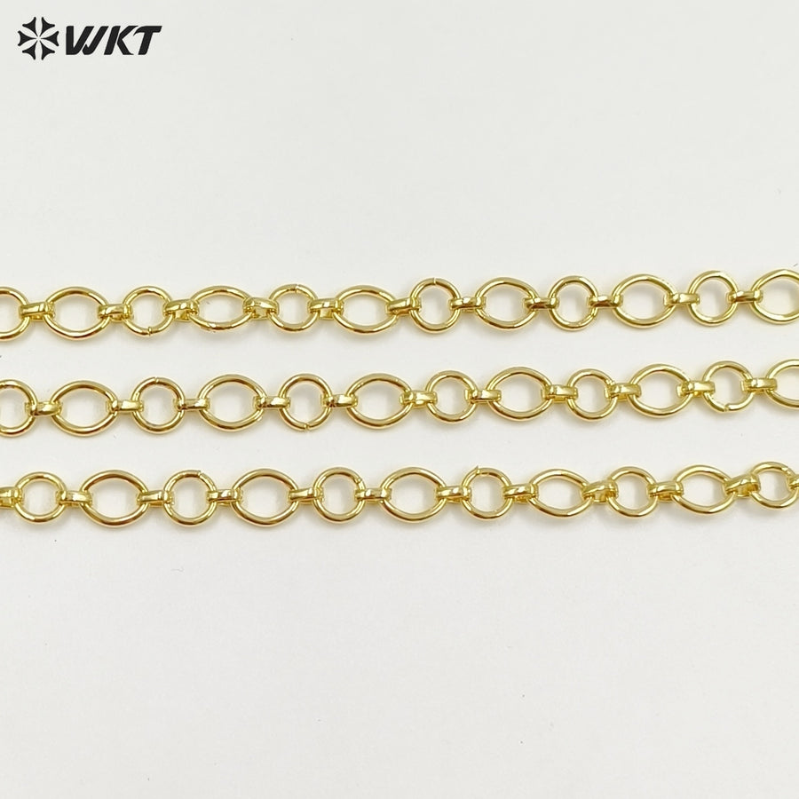 WT-BC252 Hot Style Fashion Resist Tarnished 18K real Gold Plated Big Chunky Link Chain for Necklace