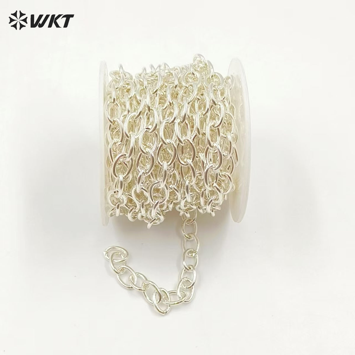 WT-BC154 New Popular Factory Directly Sales Jewelry Findings Brass Chain Women Fashion Real Gold Plated Oval Link Combined Chain