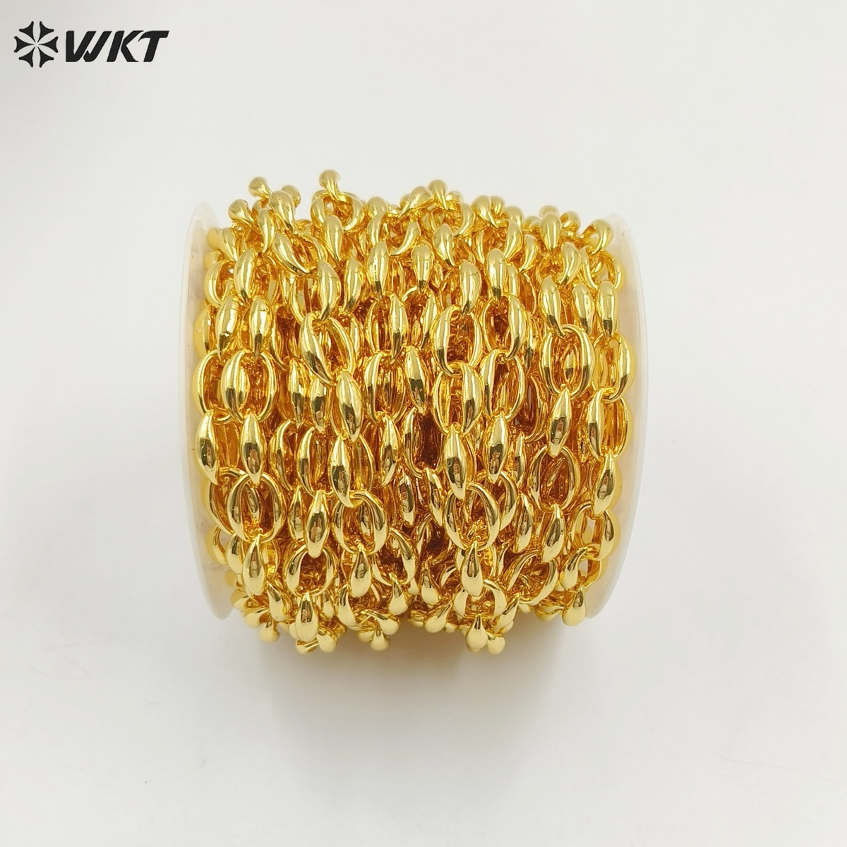 WT-BC229 New Style 18K Real Gold Plated Coffe Bean Shape Metal Jewelry Chain for Necklace Bracelet Design