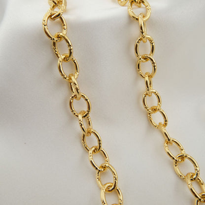 WT-BC199 Copper Plated 18K European and American Style Cool Rap Accessories With Color Retention Gold Chain Cuban Chain Hip-hop