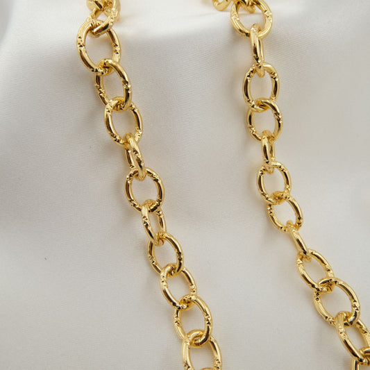 WT-BC199 Copper Plated 18K European and American Style Cool Rap Accessories With Color Retention Gold Chain Cuban Chain Hip-hop