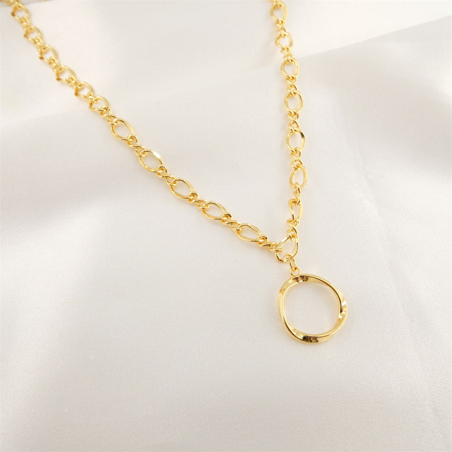 WT-BC204 Copper Plated 18K 18K Gold Wrapped Lip Chain 8-shaped Twist Chain DIY Twist 8-Shaped Curved Cut Sweater Chain