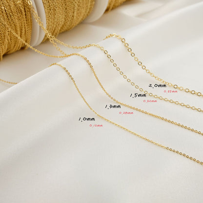 WT-BC196 Newest Fashion 18k Real Gold Plated Brass Chain Yellow Brass Sell by Meters Oval Shape Handmade Bead Chain