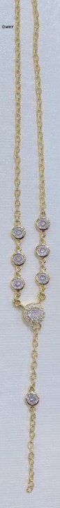 WT-MN1005 Simple Design Gold Electroplated Colorful Cubic Zircon Thin Chain Necklaces For Women Daily Decorative Jewelry