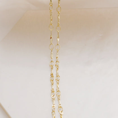 WT-BC211 Fashion Trendy Gold Coated Color Protection Irregular Large O Chain Bone Chain Necklace Bracelet Tail Chain Gold-Plated