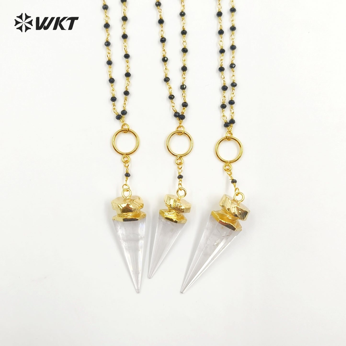 WT-N231 2023 Fashion Trendy Crystal Quartz Necklace Female Elegant and Jewelry for Party Gift Crystal Pendant Necklace
