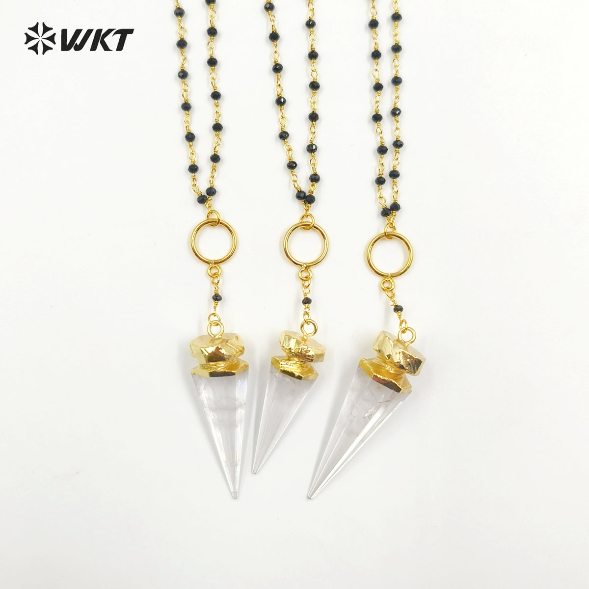 WT-N231 2023 Fashion Trendy Crystal Quartz Necklace Female Elegant and Jewelry for Party Gift Crystal Pendant Necklace