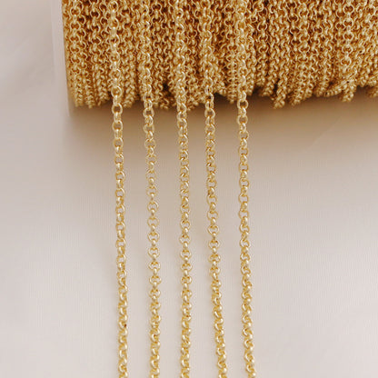 WT-BC208 Fashion Trendy Copper Wrapped Gold Color Protection Ponytail Extension Accessories Link Necklace Bracelet Gold Plating
