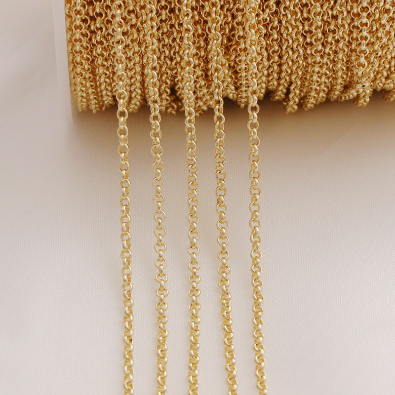 WT-BC208 Fashion Trendy Copper Wrapped Gold Color Protection Ponytail Extension Accessories Link Necklace Bracelet Gold Plating