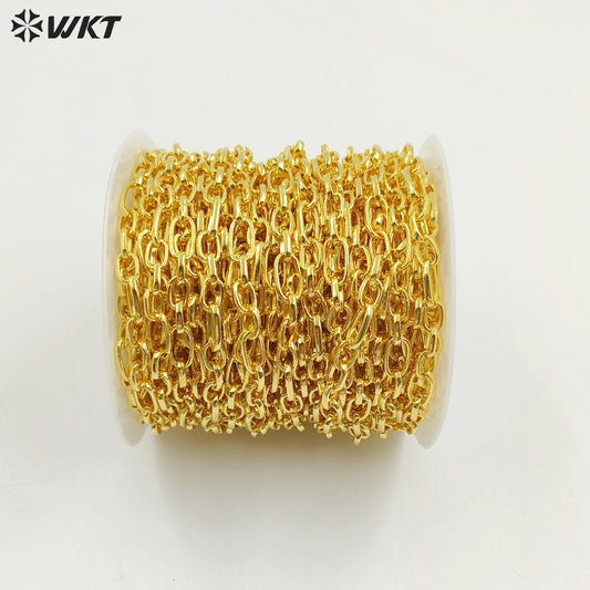 WT-BC232 Popular Simple 18K Real Gold Plated Hand Made Brass Metal Chain for Jewelry Necklace Accesory