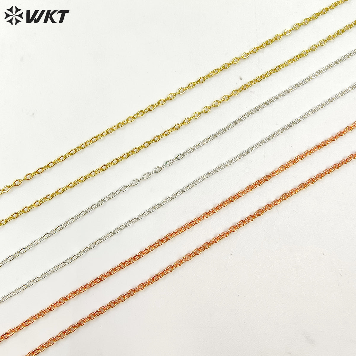 WT-N1043 WKT New Necklace Fashion Jewelry Best Electroplated Resist Tarnishable Brass Necklace Chain