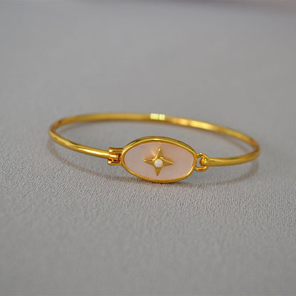 WT-MPB097 Fashionable Lovely Trendy Design Bead 18k Real Gold Adjustable Romantic Gift Woman Bangle