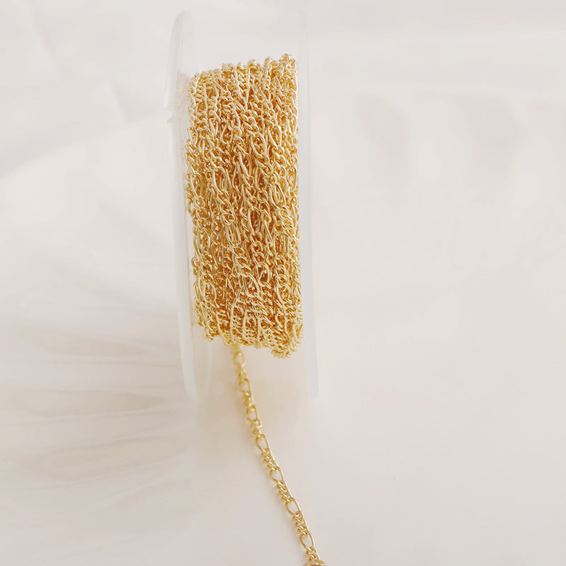 WT-BC209 Fashion Trendy Copper Wrapped Gold Color Bead Chain Ferrero Chain Water Rippl Cool Rap Accessories Bracelet