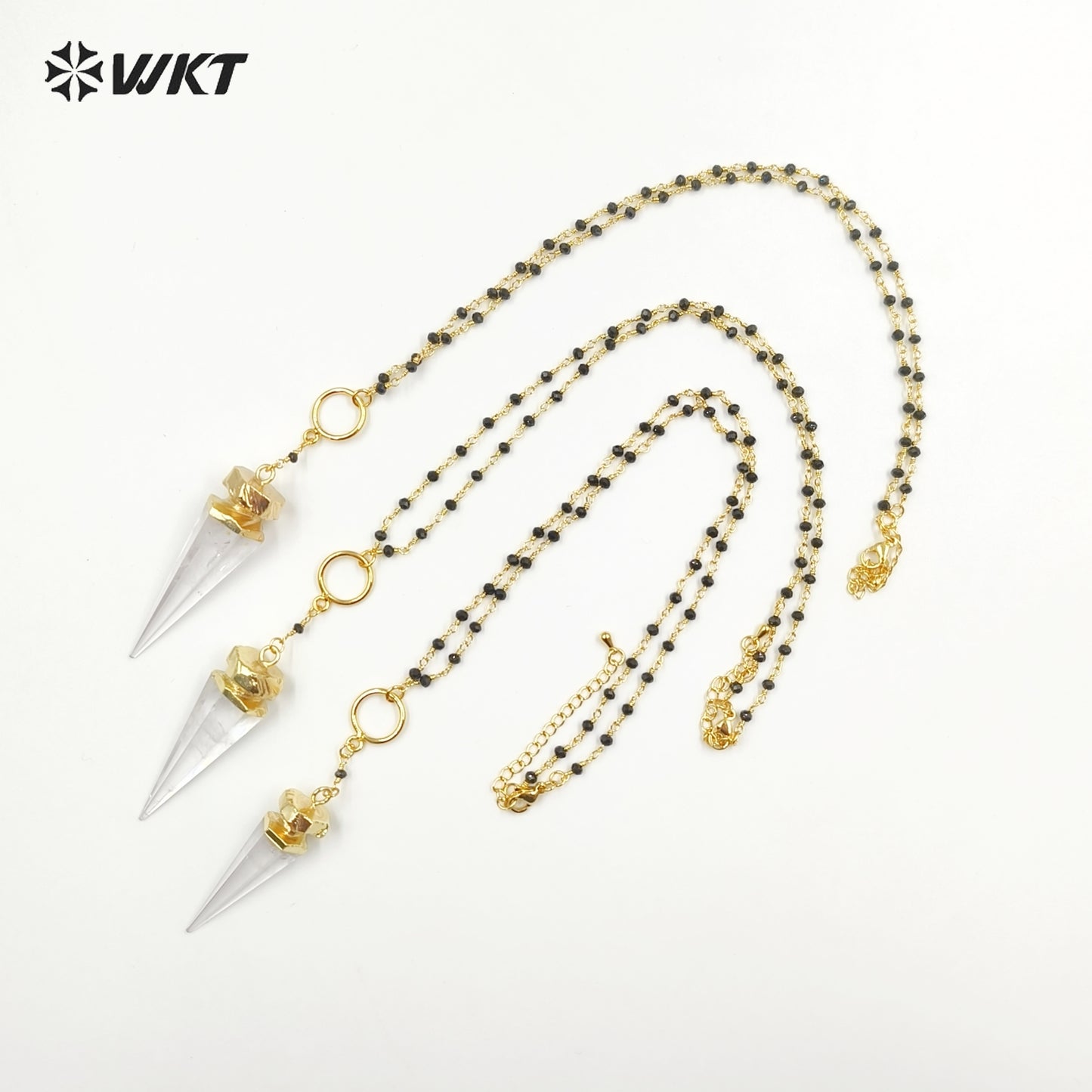WT-N231 2023 Fashion Trendy Crystal Quartz Necklace Female Elegant and Jewelry for Party Gift Crystal Pendant Necklace
