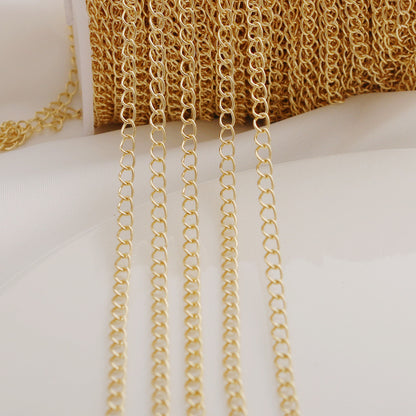 WT-BC208 Fashion Trendy Copper Wrapped Gold Color Protection Ponytail Extension Accessories Link Necklace Bracelet Gold Plating