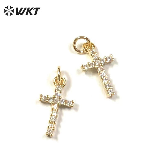 WT-MP248 French Fashion Vintage Exquisite Pendant Simple Zircon Cross Pendant Women's Jewelry Accessories Cubic Zircon Pendant