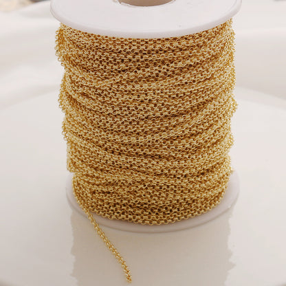 WT-BC208 Fashion Trendy Copper Wrapped Gold Color Protection Ponytail Extension Accessories Link Necklace Bracelet Gold Plating