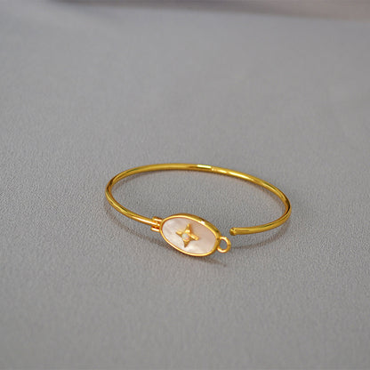 WT-MPB097 Fashionable Lovely Trendy Design Bead 18k Real Gold Adjustable Romantic Gift Woman Bangle