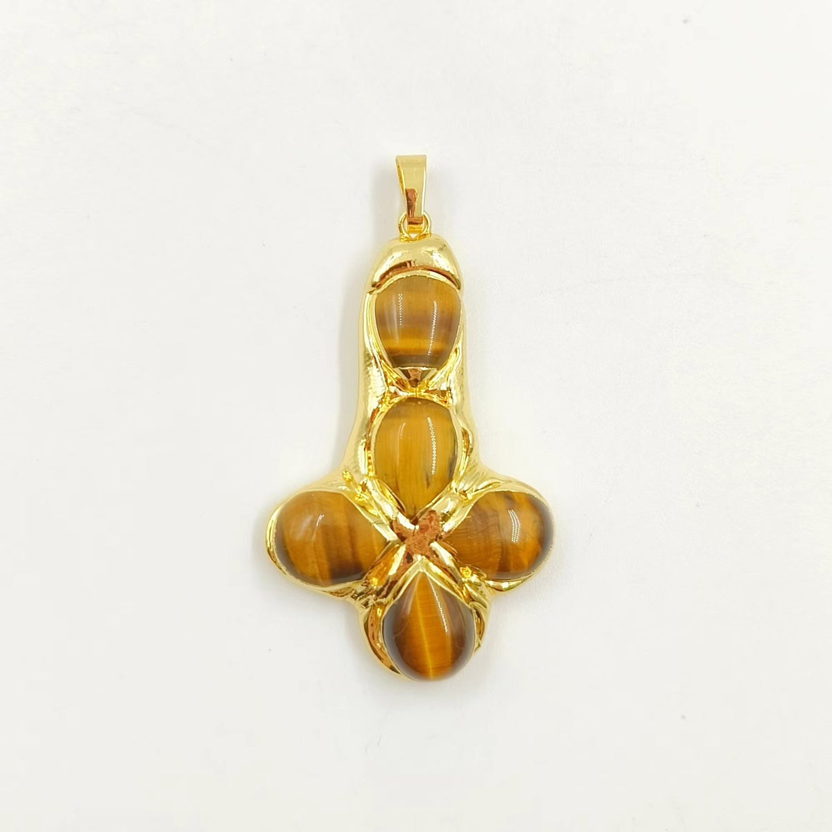 WT-P1962 Wholesale Amazing New Design Natural Gemstone Made Drop Shape Assemble Cross Jewelry Pendants