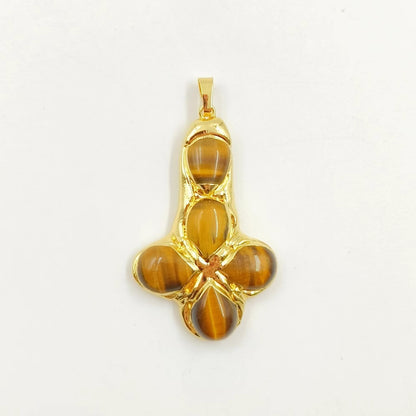 WT-P1962 Wholesale Amazing New Design Natural Gemstone Made Drop Shape Assemble Cross Jewelry Pendants