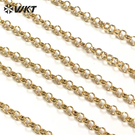 WT-BC186 WKT 2022 Exquisite Jewelry Brass Chain Gold Chain Brass With Gold Plated Necklace Link Chains for DIY Jewelry Findings