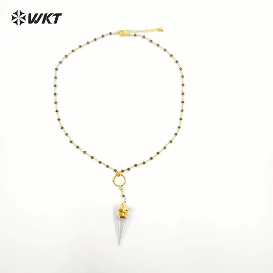 WT-N231 2023 Fashion Trendy Crystal Quartz Necklace Female Elegant and Jewelry for Party Gift Crystal Pendant Necklace
