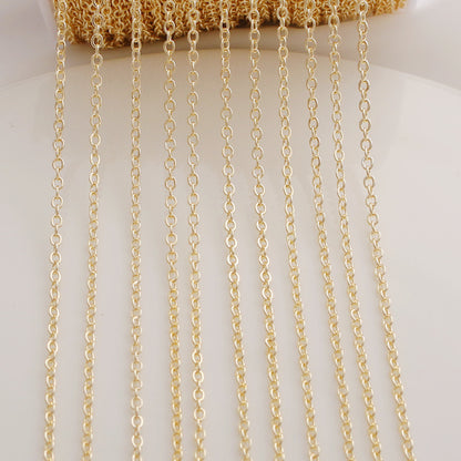WT-BC208 Fashion Trendy Copper Wrapped Gold Color Protection Ponytail Extension Accessories Link Necklace Bracelet Gold Plating