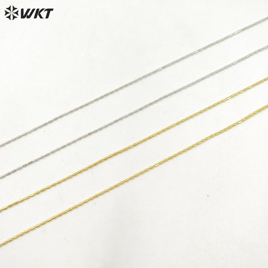 WT-BFN062 Fashion 18k Real Gold Plated Women Jewelry Bamboo Chain for Pendants Match Neckllace