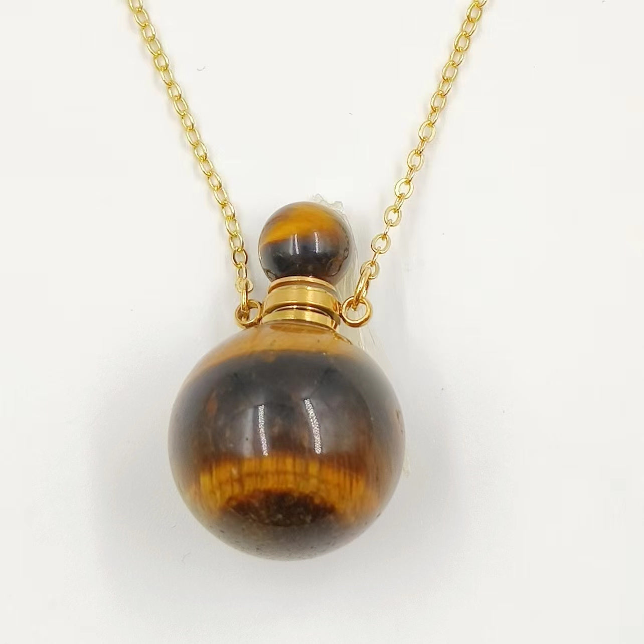 WT-N1442 WKT Best 2023 Newest Natural Aura Cluster Quartz Women Simple Hoop Aura Perfume Bottle Necklace