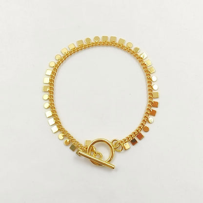WT-JF353 High Quality New Delicate Natural Yellow Brass 18K Gold Plated Bracelet for Women As Birthday Gift Jewelry Finding