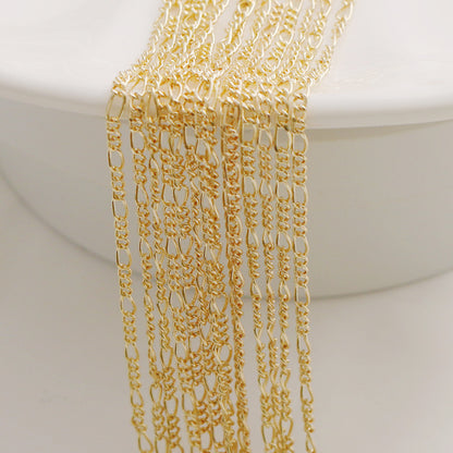 WT-BC209 Fashion Trendy Copper Wrapped Gold Color Bead Chain Ferrero Chain Water Rippl Cool Rap Accessories Bracelet