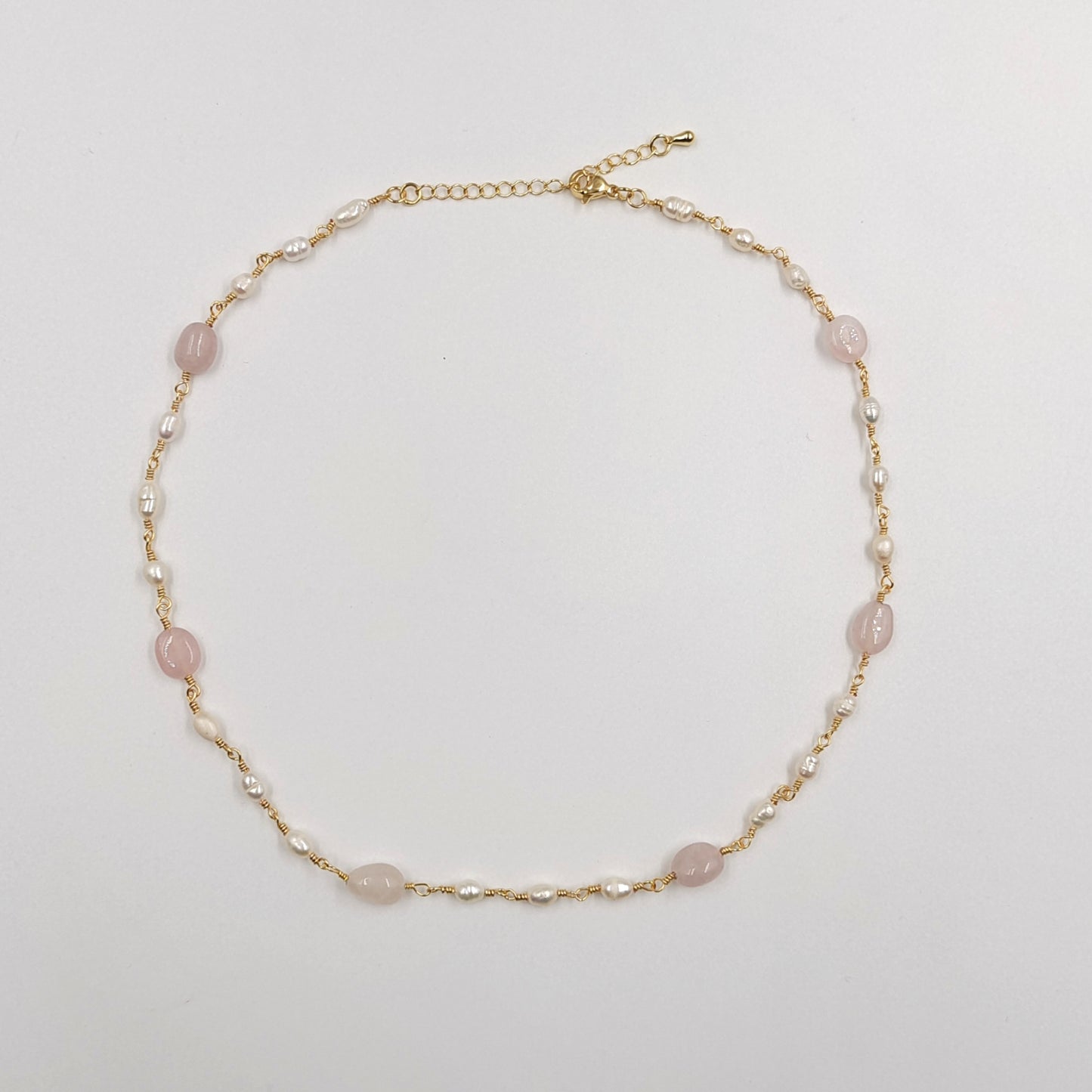 WT-JN246 Wholesale Vintage Pearl and Stone Natural 18k Chain Gold Plated Exquisite High Quality Beads Necklace