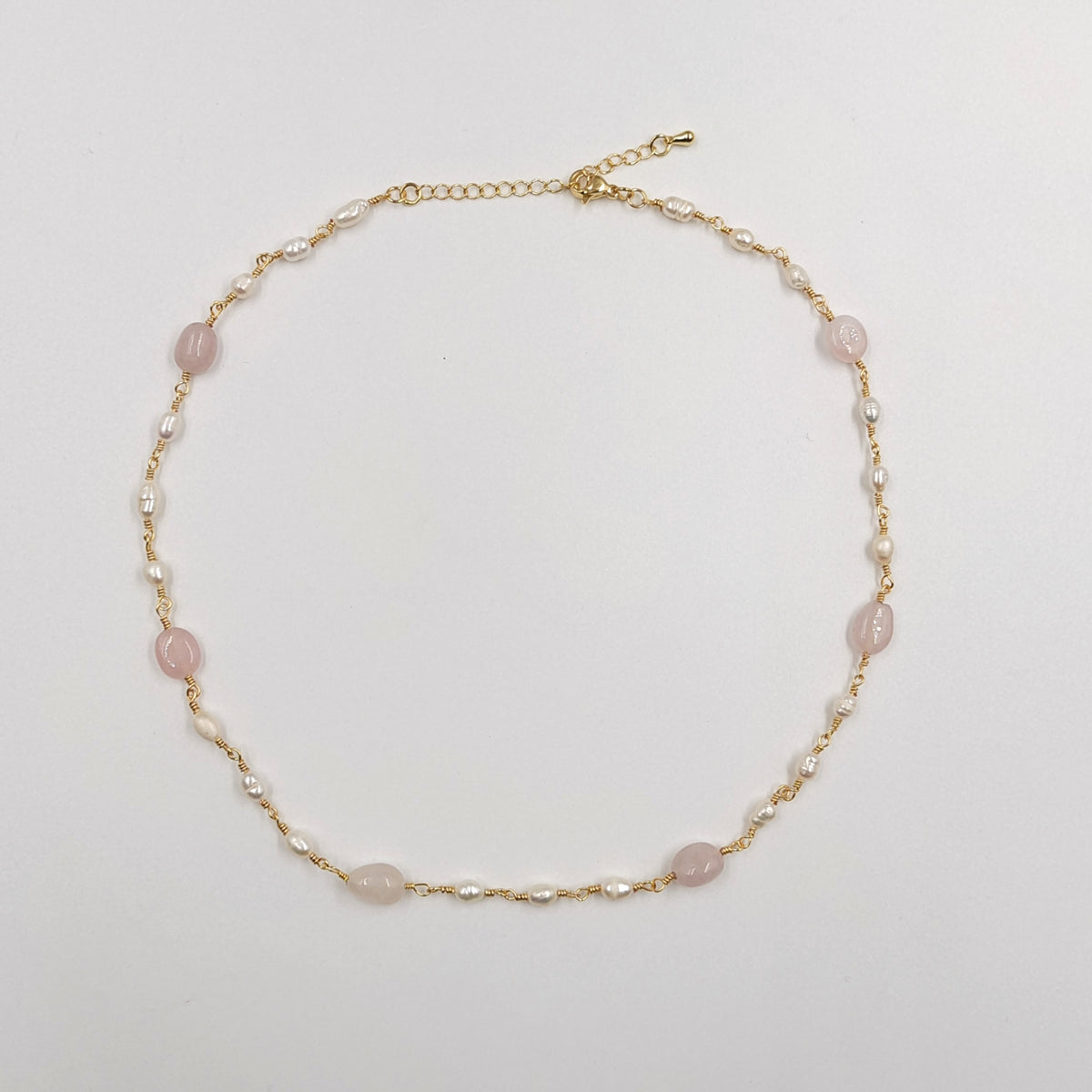 WT-JN246 Wholesale Vintage Pearl and Stone Natural 18k Chain Gold Plated Exquisite High Quality Beads Necklace