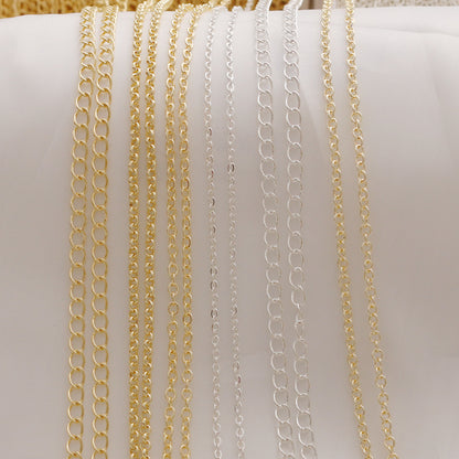 WT-BC208 Fashion Trendy Copper Wrapped Gold Color Protection Ponytail Extension Accessories Link Necklace Bracelet Gold Plating