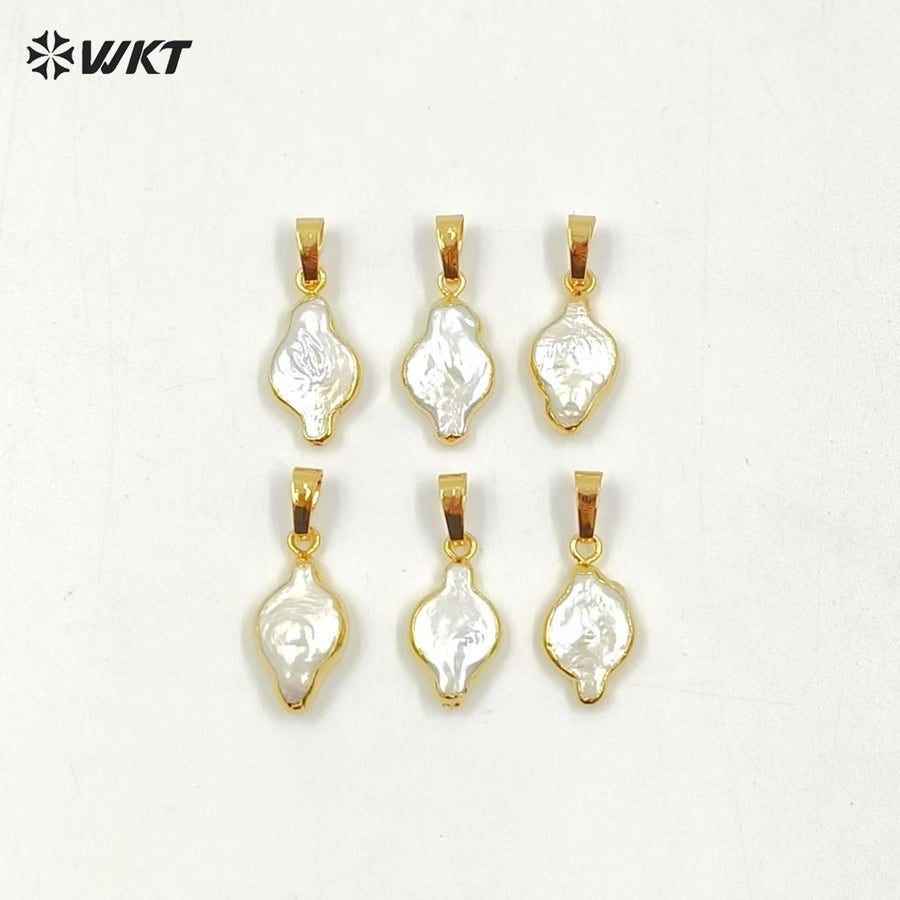 WT-P971 Fashion Rhombus Pearl Pendant for Jewelry Making,Natural Pearl Pendant in Rhombus Shape in High Quality Pearl Jewelry