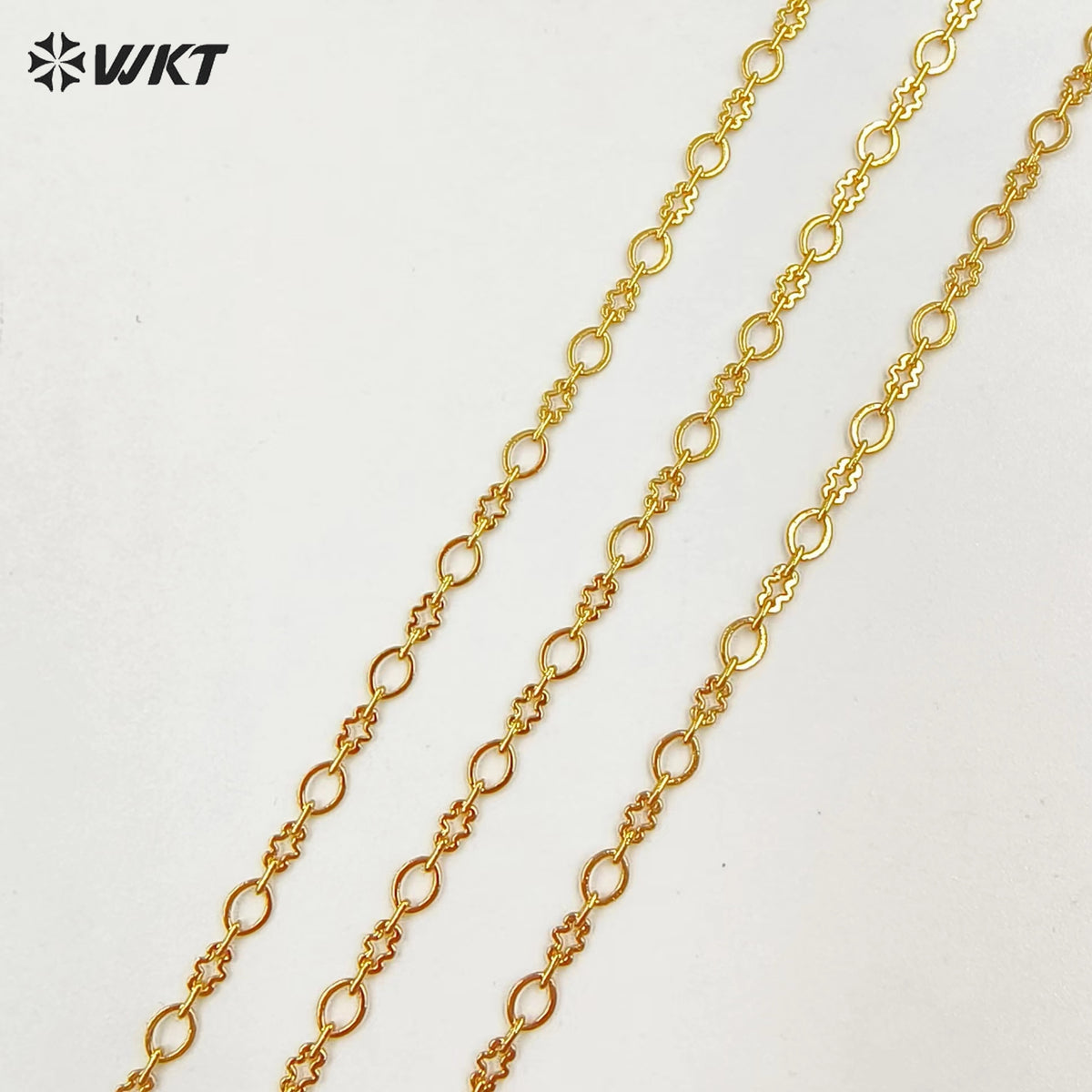 WT-BFN031 WKT Delicate Necklace for Women 18 Inches Classic Gold Plated Yellow Brass Chain Luxury Jewelry Gifts Lobster Clasp