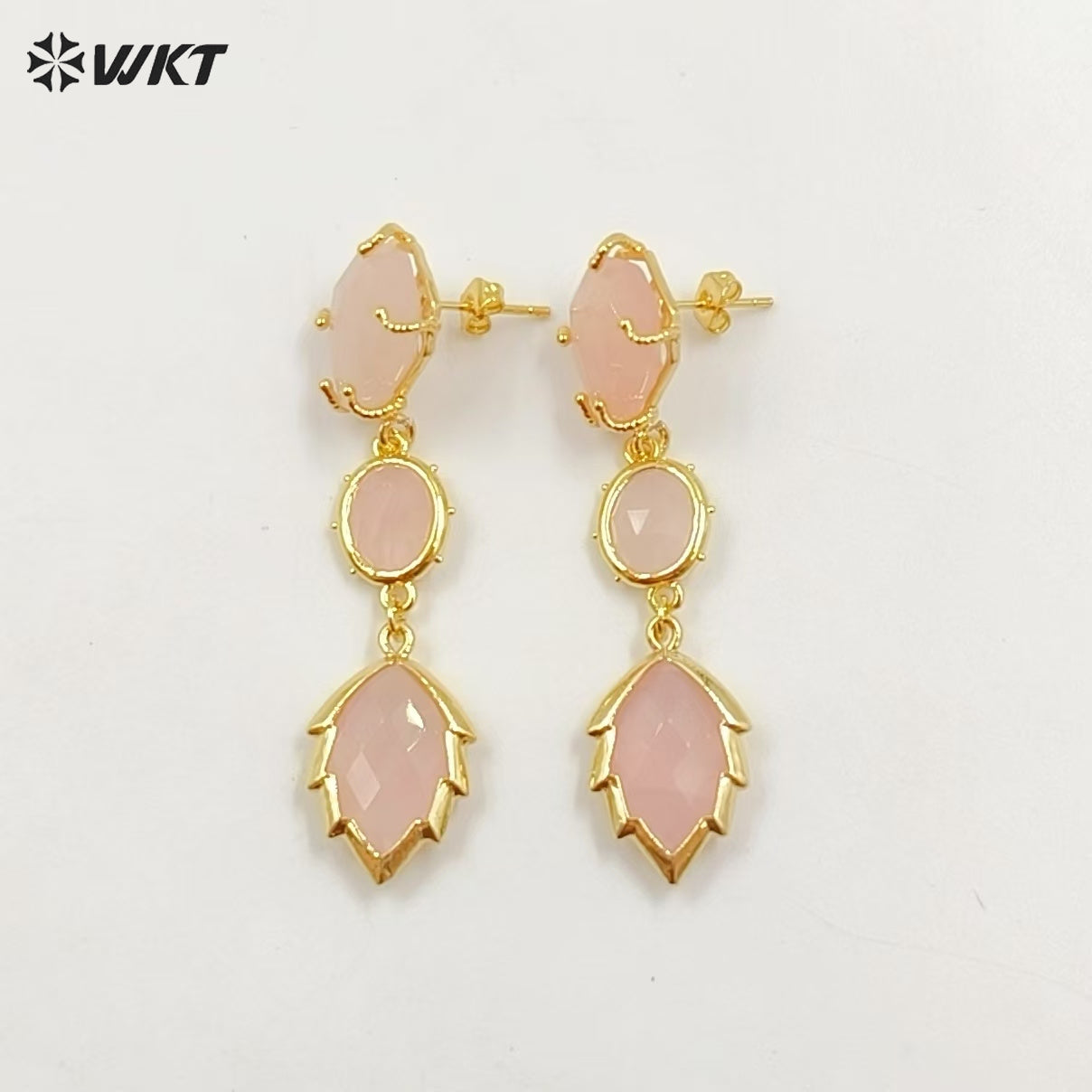 WT-E776 New Design Gemstones Ladies Earrings Colorful Stone for Women Jewelry in Holiday Parties Elegant Accessory