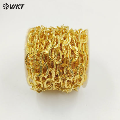 WT-BC228 Brass Hammer Roll Mix and Match Oval Cross Chain Stylish Personality Locomotive Clothing Chain