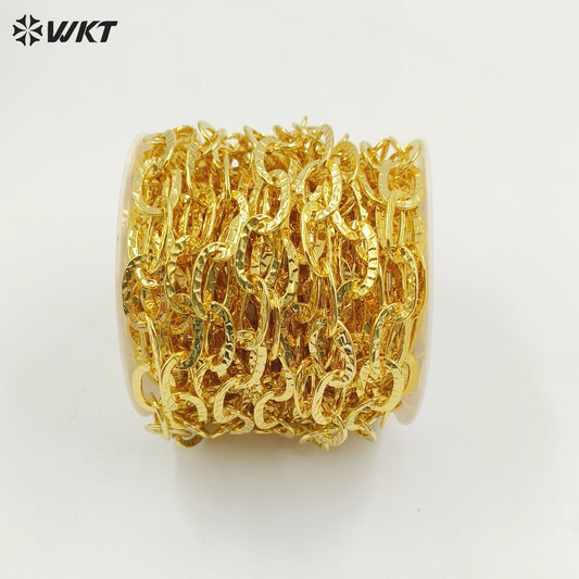 WT-BC228 Brass Hammer Roll Mix and Match Oval Cross Chain Stylish Personality Locomotive Clothing Chain
