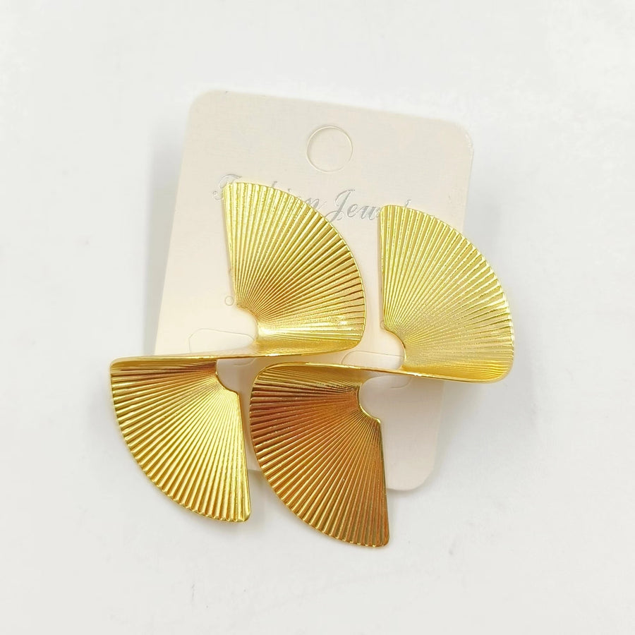 WT-JFE113 Wholesale 18K Real Gold Plated Resist Tarnishable Twisted Bow Earring Studs for Women
