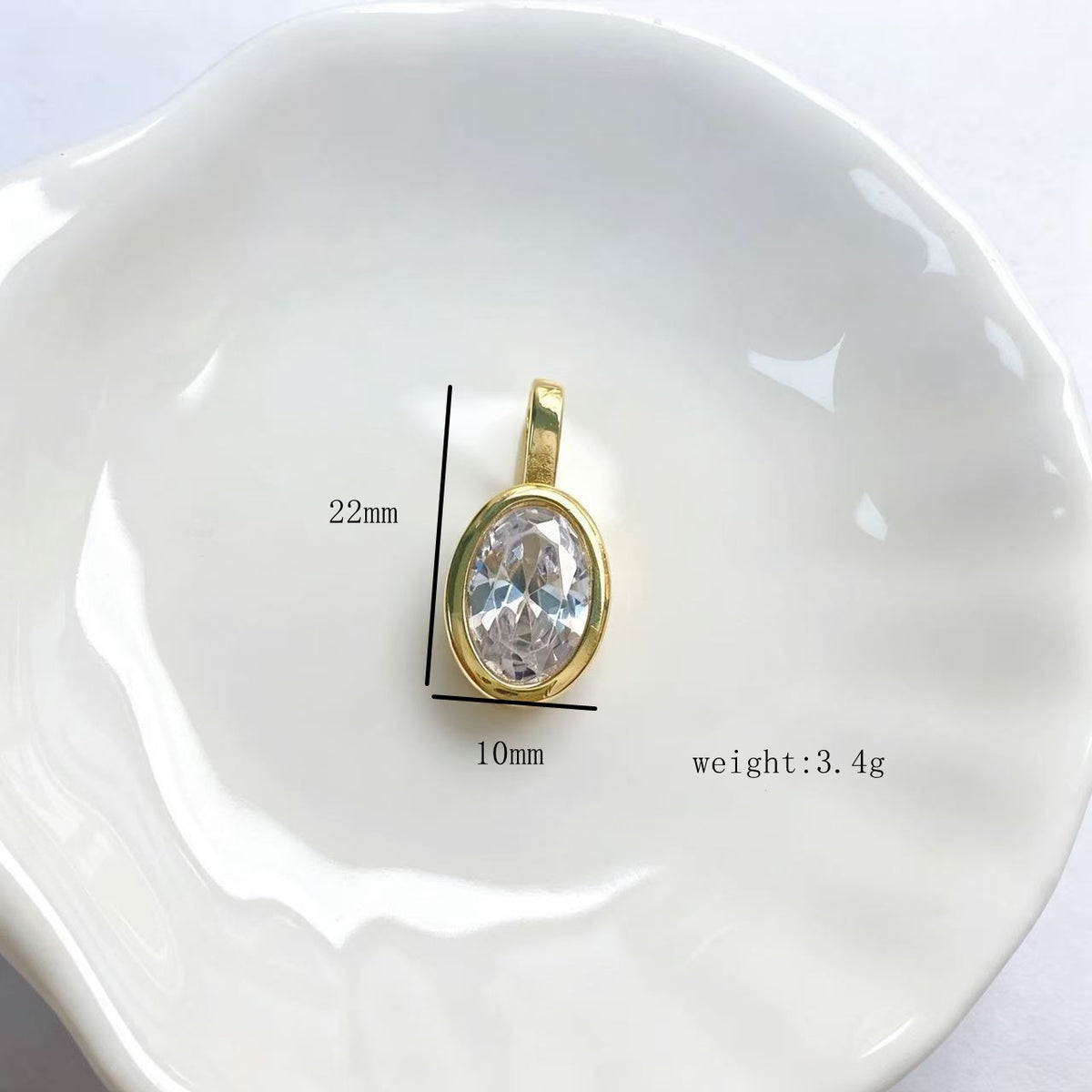 WT-MP334 High Quality Wholesale Round Square Heart Shape White Zircon Tiny Gold Pendants As Handmade Jewelry Accessories