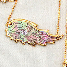 WT-N785 New Wholesale Genuine Shell Carved Feather Necklace, Fashion Gold Plated Double Loops Shell Feather Necklace