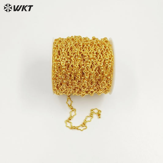 WT-BC263 Newest Sales Fashion Style Cross Shape Chain Yellow Brass With Gold Plated For Women Jewelry Handmade Wholesale