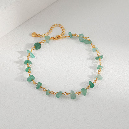 WT-B637 WKT Lovely Trendy Gift for Women Star Shaped Lucky Bracelets Natural Colorful Gemstone Opening Bracelets