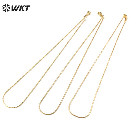 WT-BFN033 Beautiful Women Brass Chain Gold Chain Brass With Gold Plated Link Chains for DIY Jewelry Findings