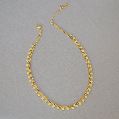 BFN014 Amazing Unique Cool Fashion 18k Morden Gold Plated Welding Chain Necklace Big Statement Charm Simple Metal Necklace